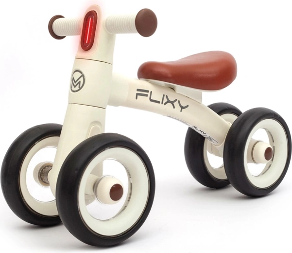 Kinderloopfiets met LED-licht Milly Mally FLIXY – crèmekleurig