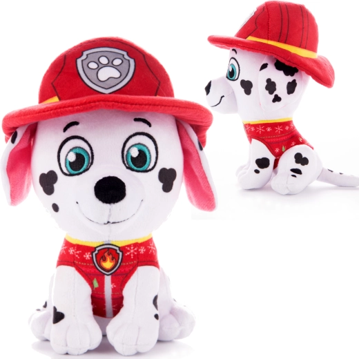 Pluche PAW PATROL Marshall in kersttrui 21 cm