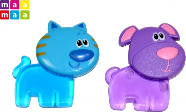 Koelende bijtring voor baby’s – hondje of katje