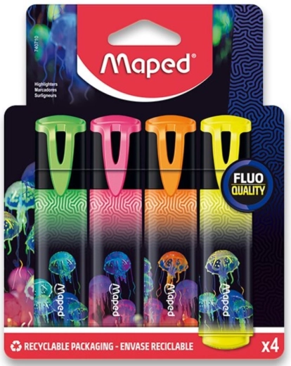 Markeerstiften Maped Deepsea Paradise, set van 4 stuks
