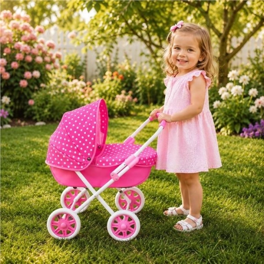 Poppenwagen New Baby Anička roze