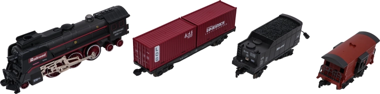 Rijke set wagons voor creatief spel