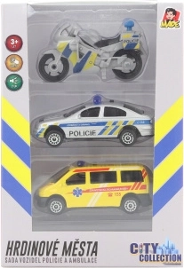 Set motor, personenauto en bestelwagen met licht en geluid