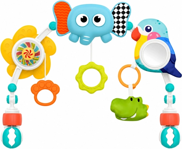 Interactief olifantje, rammelaar en spiegeltje