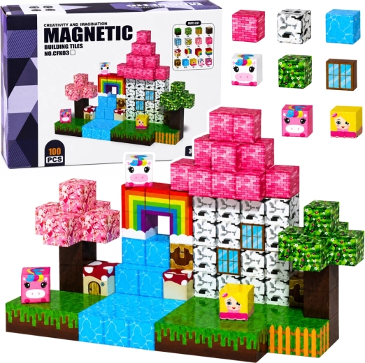 Magnetische blokjes – magisch rijk 3D (100 onderdelen)