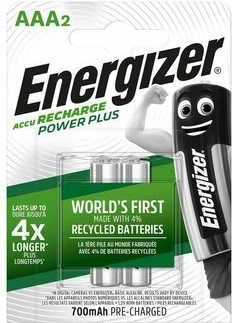 Energizer Power Plus AAA oplaadbare batterijen 700 mAh, 1,2 V (2 stuks)