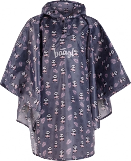 kinder regenponcho met panda van Baagl XS (90–110 cm)