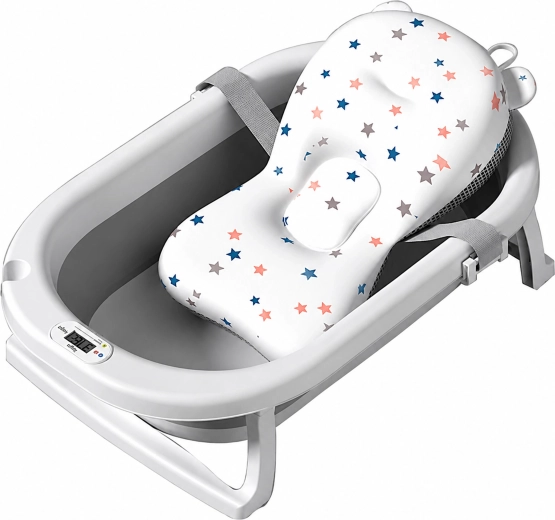 Opvouwbaar babybadje met LCD-thermometer en badinleg