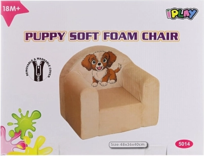 Zelfopblazend kinderfauteuiltje met hondje