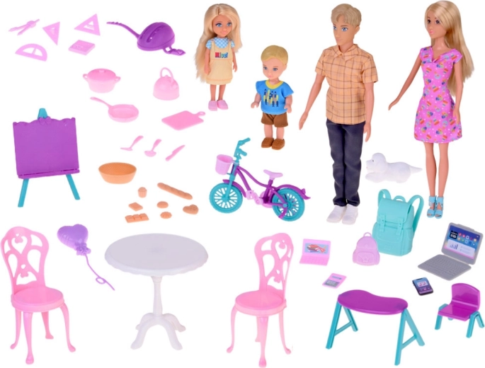 Complete familie voor rollenspel