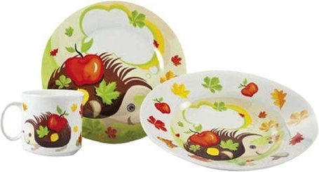 Kinder eetset Egel, 3-delig, keramisch