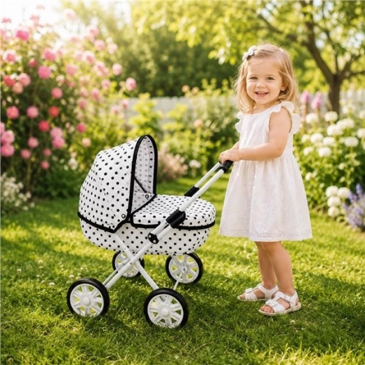 New Baby poppenwagen Anička dots