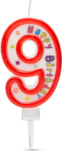 Taartkaarsje nummer 9