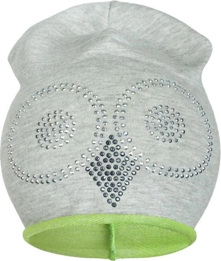 Lentekatoenen muts New Baby uil grijs-groen