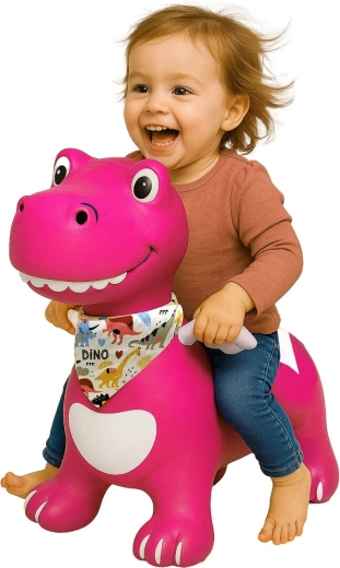 Springdinosaurus HoppyDoo met vleugels en pompje, roze