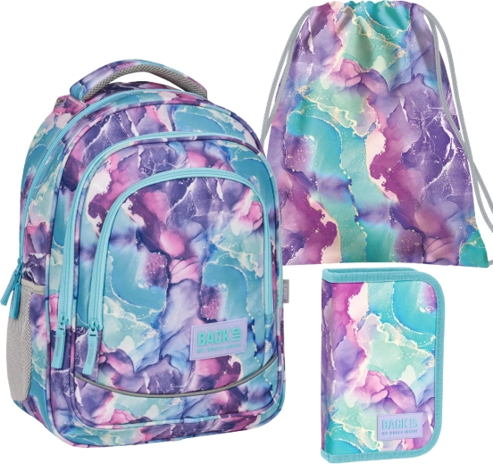 Schoolset BackUP Fantazie 3-in-1 – rugzak, gevulde etui en zak