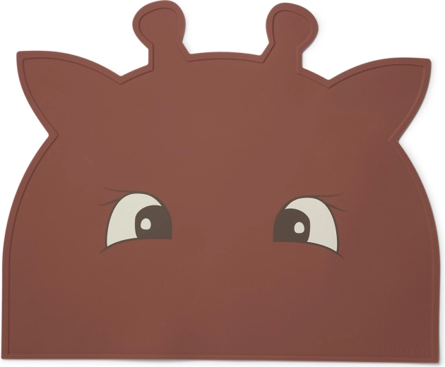 Nuuroo Albert siliconen placemat Giraffe Mahogany