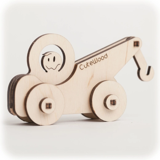 CuteWood houten 3D-puzzel takelwagen