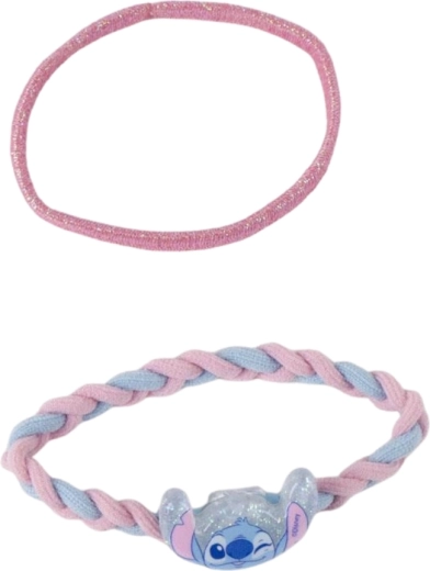 Haarelastiek en gevlochten haarband met Stitch-bedeltje