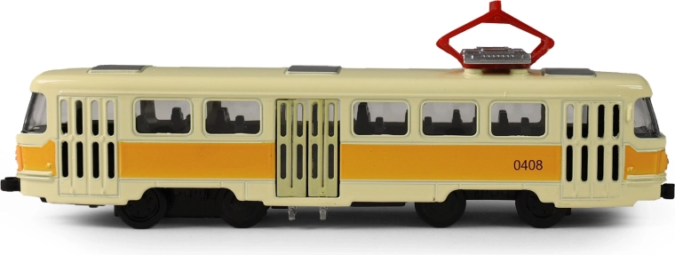 Metalen model van tram T3