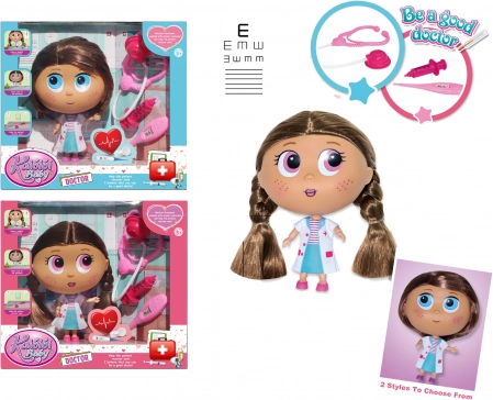 Dokters-pop met accessoires 18 cm – Met langer haar