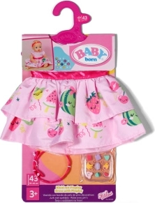 BABY born kleding met hoofdband voor poppen van 43 cm
