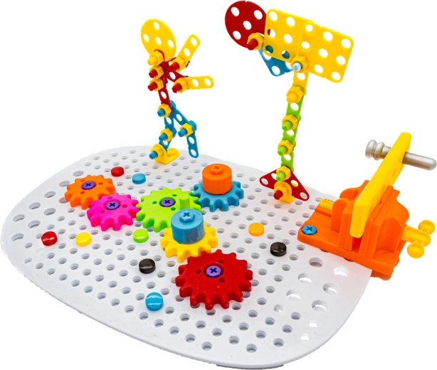 Creatieve mozaïek en constructies met bewegende elementen
