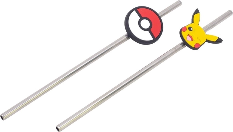 Stor set roestvrijstalen rietjes Pokémon metal meltdown (2 stuks)