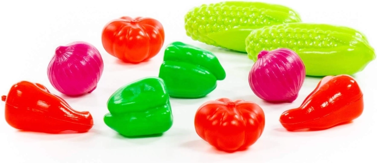 10 onderdelen groenten voor het kinderkeukentje