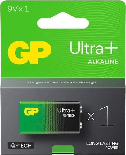 Alkaline batterij 9V GP Ultra+ 6LR61