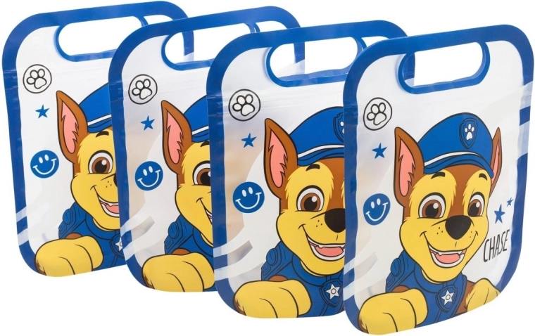 Set hersluitbare zakjes PAW PATROL, 4 stuks