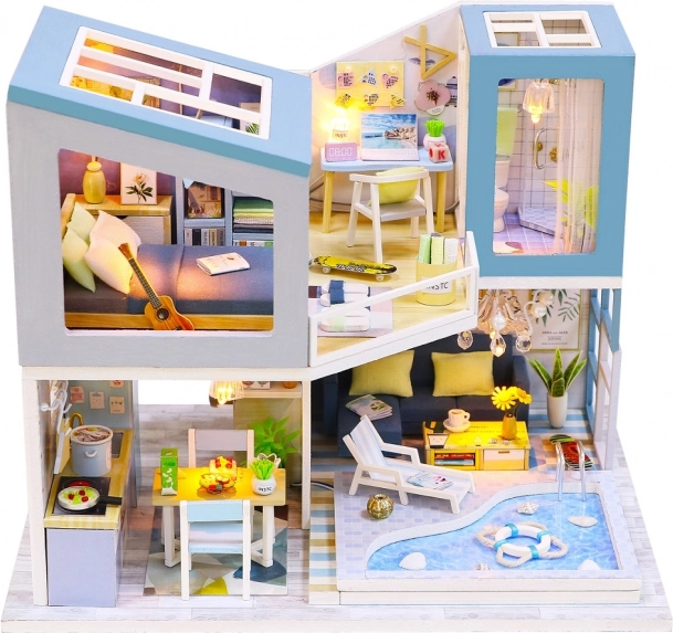 2Kids Toys miniatuur villa-poppenhuis – Blauw