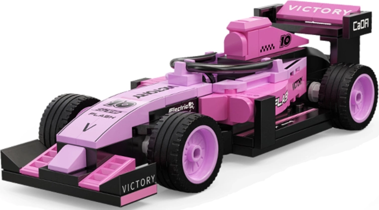 Roze circuit-racewagen met realistische details