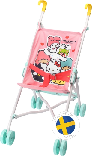 Poppenwagen Hello Kitty en vriendjes