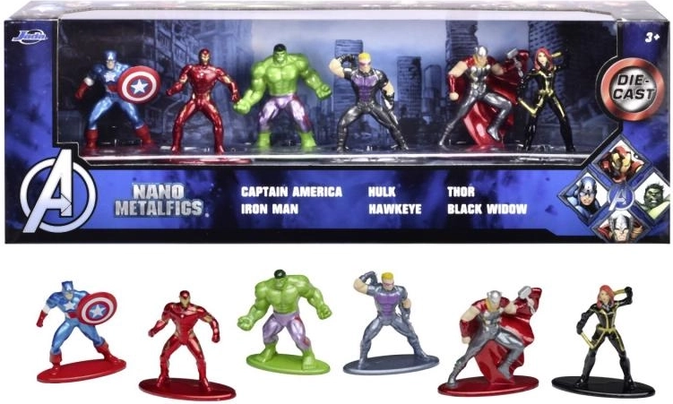 Metalen figuren JADA MARVEL AVENGERS, 6 stuks, 4 cm