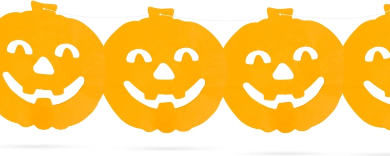 Halloween papieren slinger met pompoenen 3 m