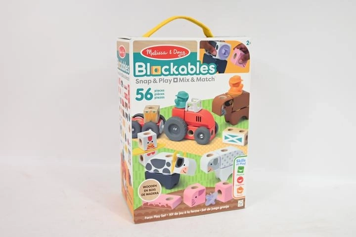 Melissa & Doug Blockables op de boerderij – houten constructie-/bouwset