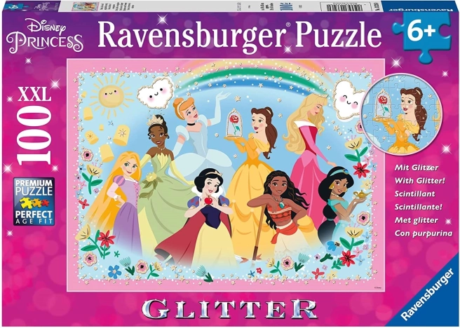 RAVENSBURGER glinsterende puzzel DISNEY prinsessen xxl 100 stukjes
