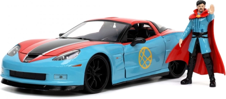 Modelauto Marvel Doctor Strange Chevy Corvette 1:24 met figuurtje