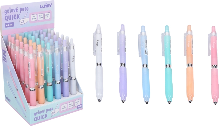 Gelpen Quick 0,5 mm – blauwe vulling