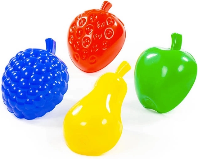 Fruitvormpjes voor in het zand
