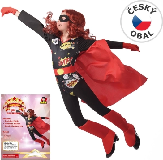 Carnavalskostuum superheldin voor meisjes 130–140 cm