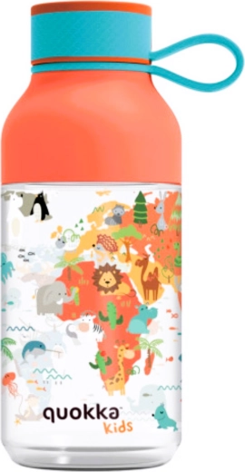 Tritan kinderfles Quokka Kids Ice Maps met draaglus 430 ml