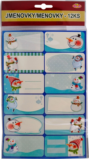 Zelfklevende naamlabels voor kerstcadeaus