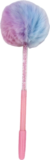 Balpen met decoratieve pompon 17 cm - 1 stuk