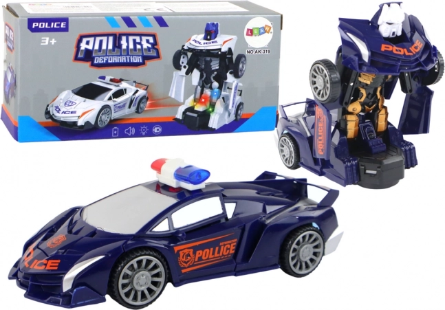 Transformerende politie-auto-robot
