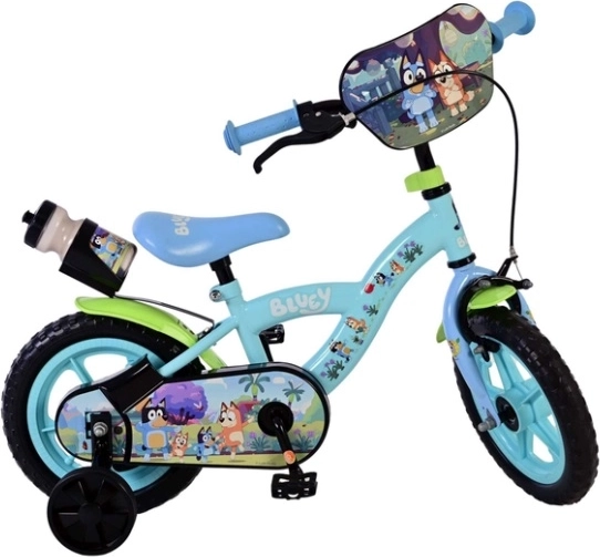 Kinderfiets Bluey 12b2 met zijwieltjes en bidon