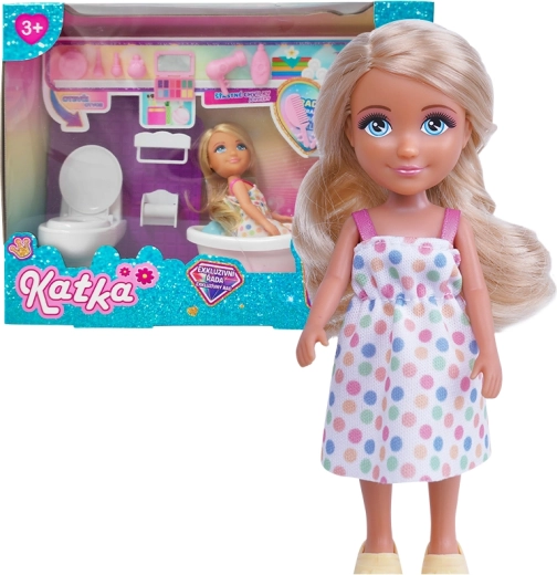 Pop Katka met badkamer en accessoires
