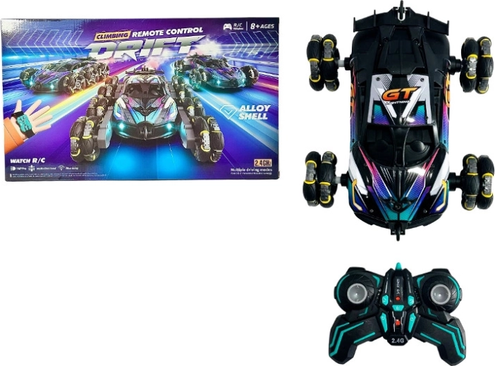 Stunt-RC sportauto met rookeffect, verlichting en geluid