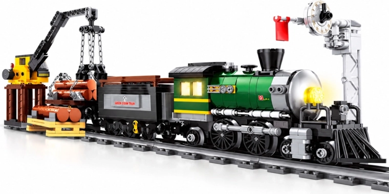 Lichtgevende stoomlocomotief